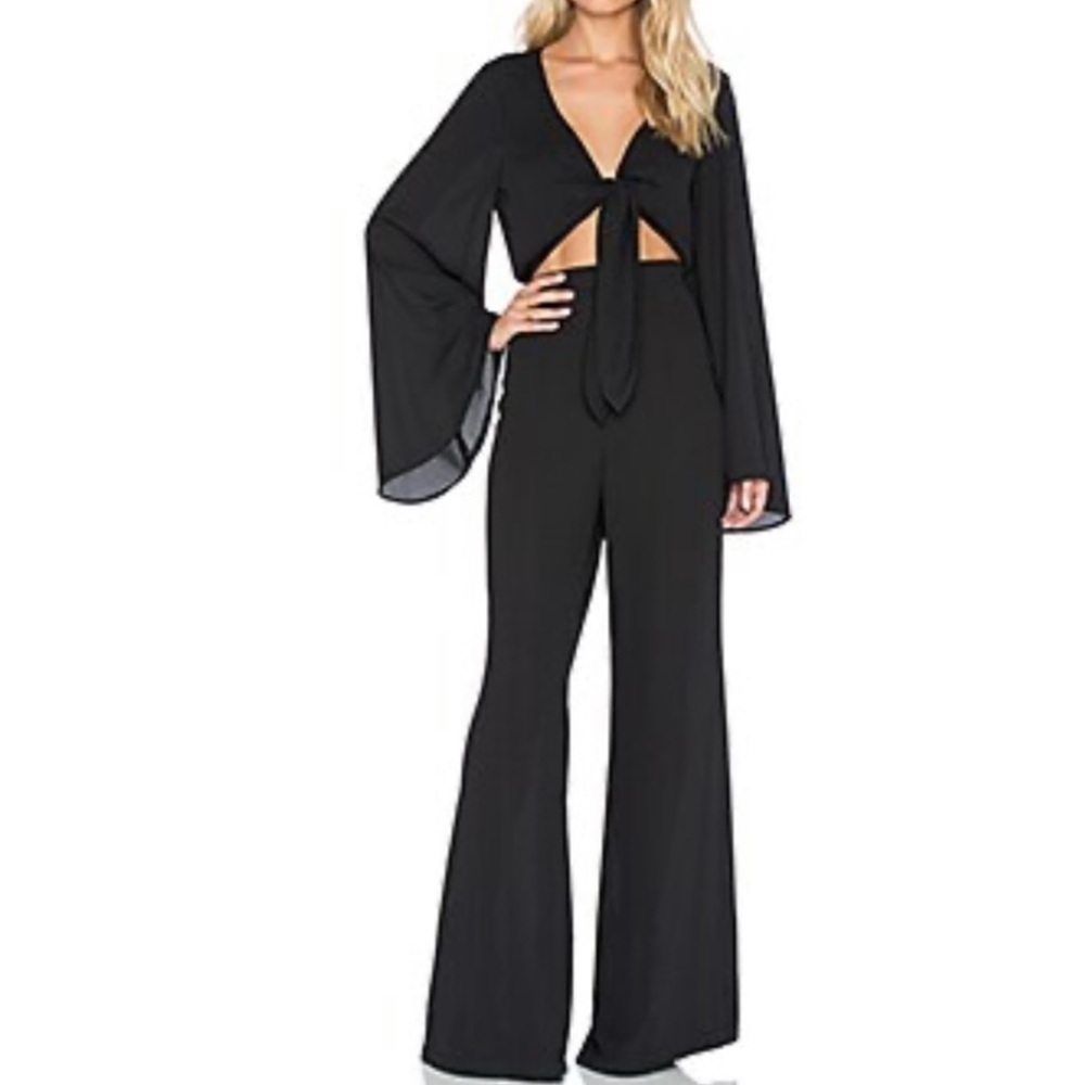 Show Me Your Mumu Jaelynn Jumpsuit in Black Crisp Size XS